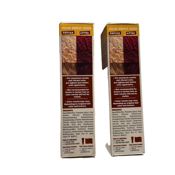Crème of Nature Pure Honey Fire Red Hair Color Set of 2 New Semi Permanent Boost - Picture 4 of 9